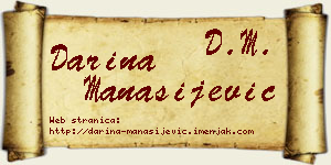 Darina Manasijević vizit kartica